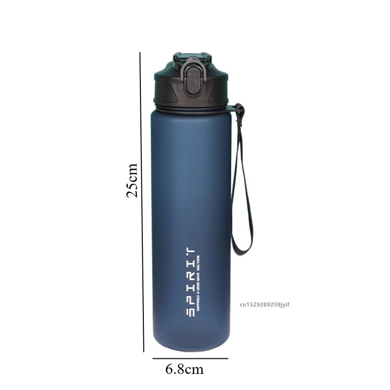 750ml Water Bottle with Straw Time Marker Large Capacity Motivational Plastic Leakproof Water Jug for Gym Travel Outdoor Sports mbzr