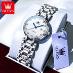 OLEVS 5575 Elegant Watch Fashionable Roman Scale Diamond Calendar Dial Luxury Quartz mbzr