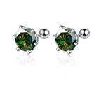 0.3-2CT Moissanite Earrings 925 Sterling Silver Round Cut Stud Earrings Piercing Earrings for Men and Women Fine Jewelry mbzr