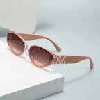 Light Luxury Men's And Women's Brands Design Luxury Small Oval Sunglasses 2025 New CatEye Sunglasses Retro Women's Goggles Uv400 mbzr
