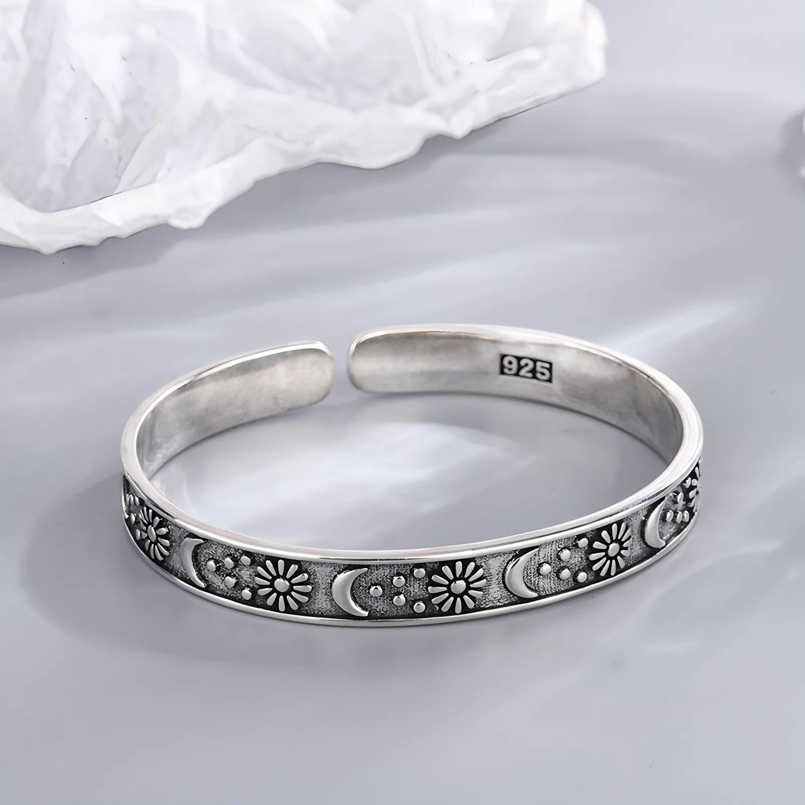 925 Sterling Silver Bracelet Rose Flower Linked Vintage Punk Adjustable Chain For Woman Girl Jewelry Gift Dropship Wholesale