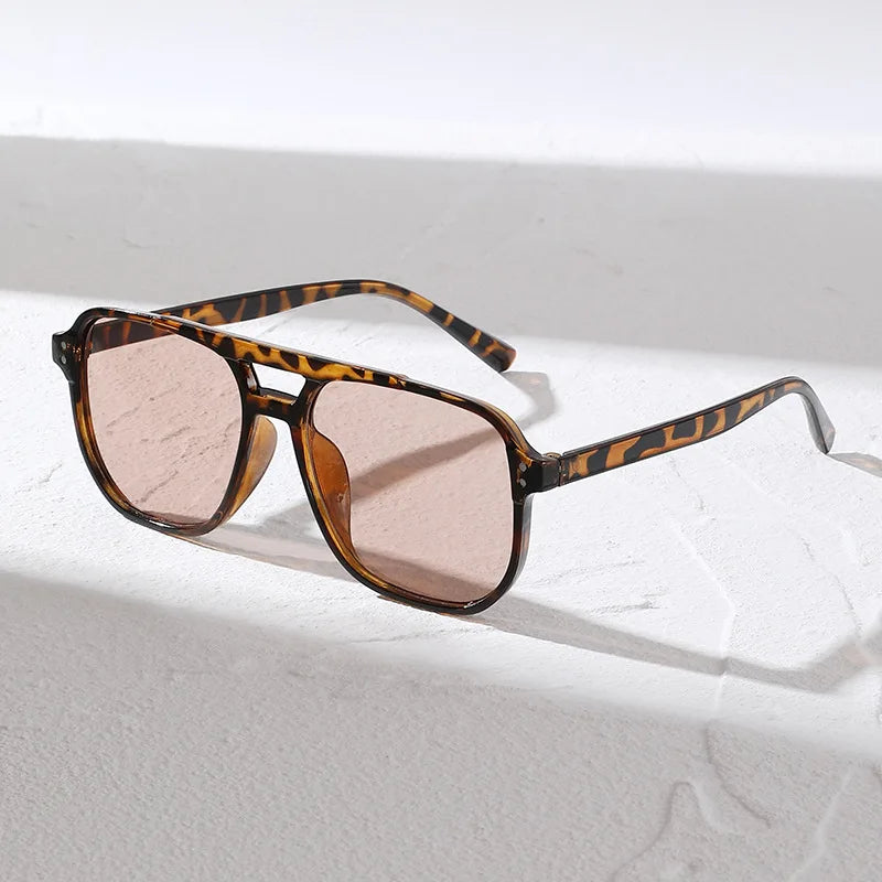 2026 New Retro Double Beam Sunglasses Fashion Trendy Outdoor UV Protection Sunscreen Sunglasses For Women And Men Daily Commuting Travel Wear