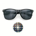 Prism Diffraction Glasses – Black Frame Light Refraction Lenses, Rave & Party Sunglasses for Concerts, Disco & Casual Wear, No Prescription Needed, Durable Fun Eyewear mbzr
