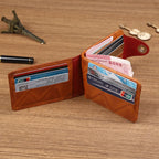 Men's Wallet Made of PU Wax Oil Skin Purse for Men Women Coin Purse Short Male Card Holder Wallets snap button Around Money Coin Purse