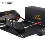 CLLOIO Men Classic Aluminum Polarized Sunglasses Women Driving Glasses Pilot Sun Glasses Brand Designer Male Vintage Sunglasses mbzr