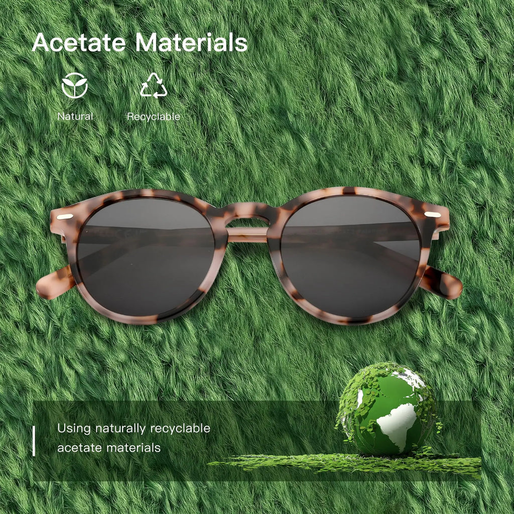 ZENOTTIC Mens Womens Round Polarized Sunglasses : Retro Small Sunglasses - Unisex Trendy Shades UV400 Protection