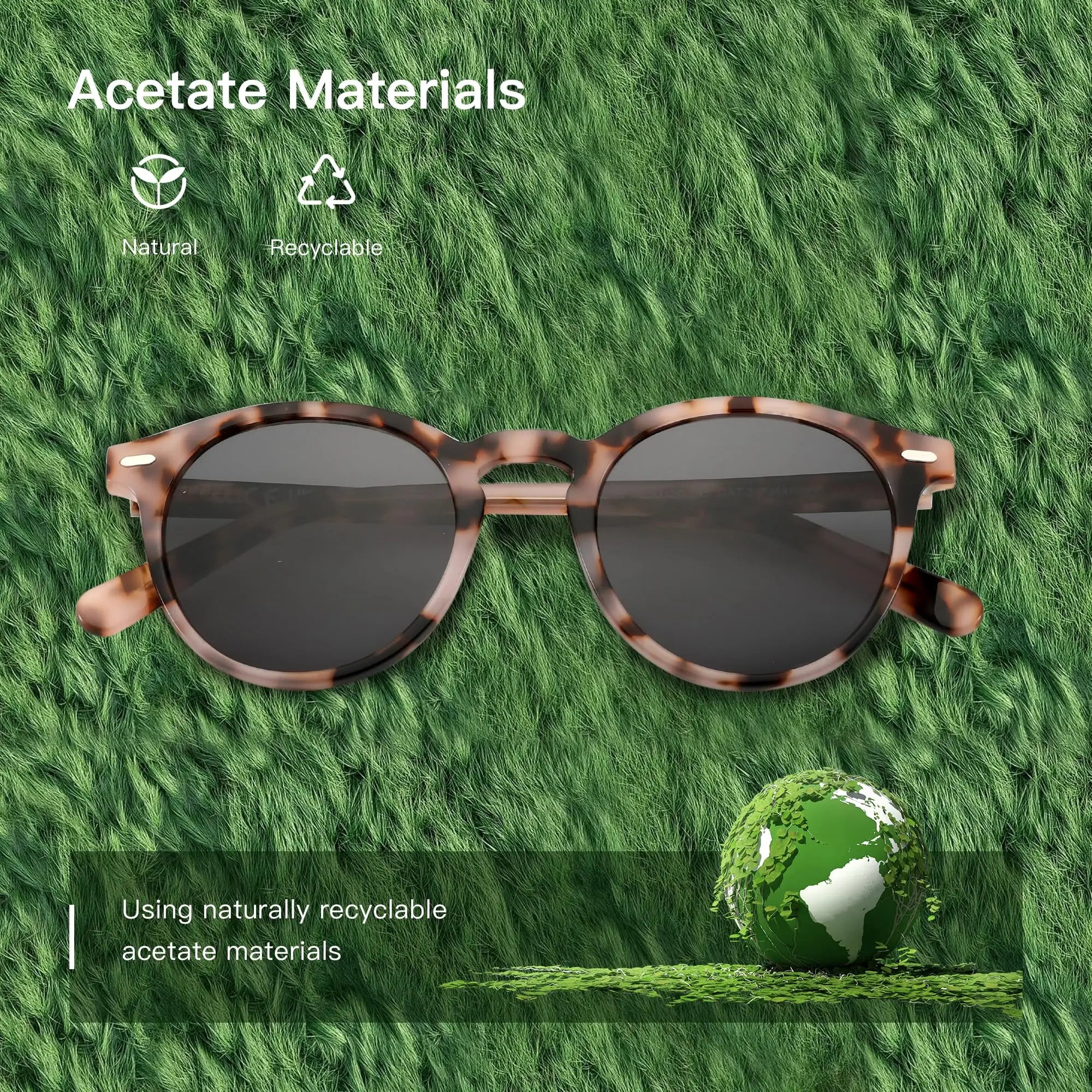 ZENOTTIC Mens Womens Round Polarized Sunglasses : Retro Small Sunglasses - Unisex Trendy Shades UV400 Protection