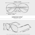 KINGSEVEN Pilot Sunglasses Fashion Glasses Polarized UV400 Driving Outdoor Anti-Glare Trendy Eyewear