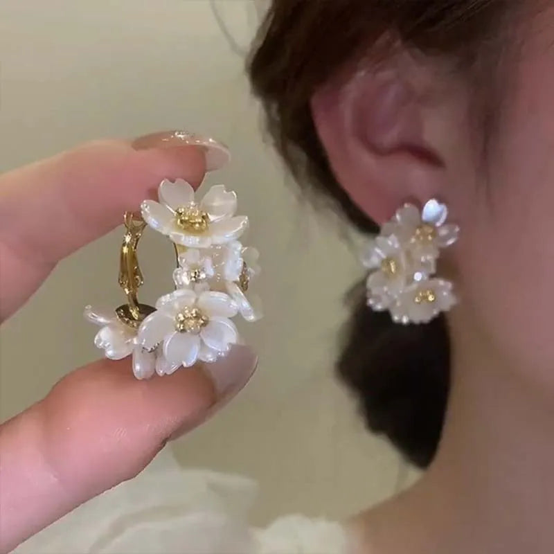 Large Flower Earrings Design Bohemian Style Fashionable Atmospheric Women's Jewelry Perfect Gift Valentine's Day and Daily Life
