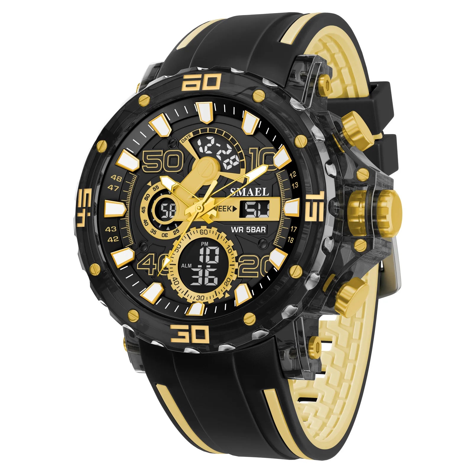 Military Watches Men Watch 2025 New 50M Waterproof Wristwatch Stopwatch Alarm LED Light Digital Watches 8136 Men's Sports Watch mbzr