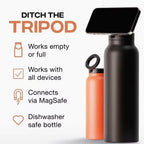 Insulated Sports Bottle 32Oz Stainless Steel with Magnetic Phone Holder, Thermos Mug for Outdoor mbzr