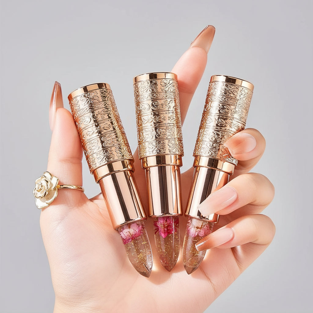 4-piece/16-piece Crystal Color-changing Petal Lipstick for Women Moisturizes long-lasting and non-sticky cup lip balm mbzr