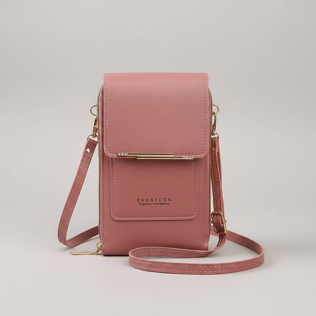 Crazy Bag Fashion Touch Screen Lock Cell Phone Bag Women's Mobile Phone Card Holder Crossbody Shoulder Bag mbzr