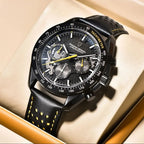 PAGANI DESIGN 2025 New Moon Dark Men's Watches Luxury Quartz Watch Men Skeleton Sport Chronograph AR Sapphire glass Wrist Watch