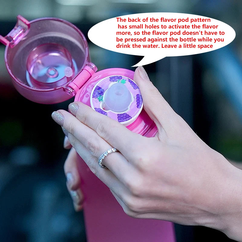 1pc Air Water Bottle with 1pc Random Flavor Pods Portable Transparent with Straw Leak Proof Suitable for Outdoor Sports mbzr