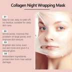 Collagen Overnight Wrapping Peel Off Facial Mask Cream Deeply Hydrates Night Care mbzr