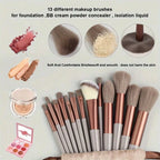 13 Soft Makeup Brushes Set With Perfect Soft Pouch - Premium Makeup Tools,Made Of High Quality Fibers,Girly Fashion Items mbzr