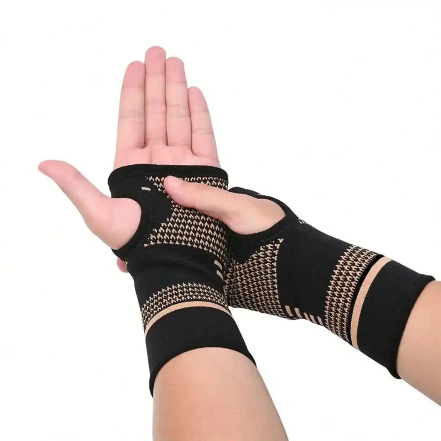 Sports Wrist Compression Sleeve, 2 Counts Breathable Wristband For Men & Women, Sports Accessories For Home Gym Workout, Wrist Wraps, Breathable Brace mbzr