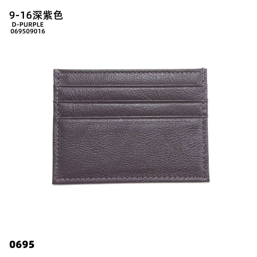Cowhide Card Holder Woman Man Fashion Slim Mini Card Bag Genuine Leather Engrave Name Luxury Casual Purse