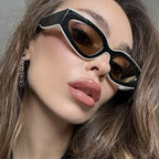 Cat Eye Sunglasses for Women and Men with Contrasting Color Accents Advanced Styling UV Protection Lightweight Frame Trendy