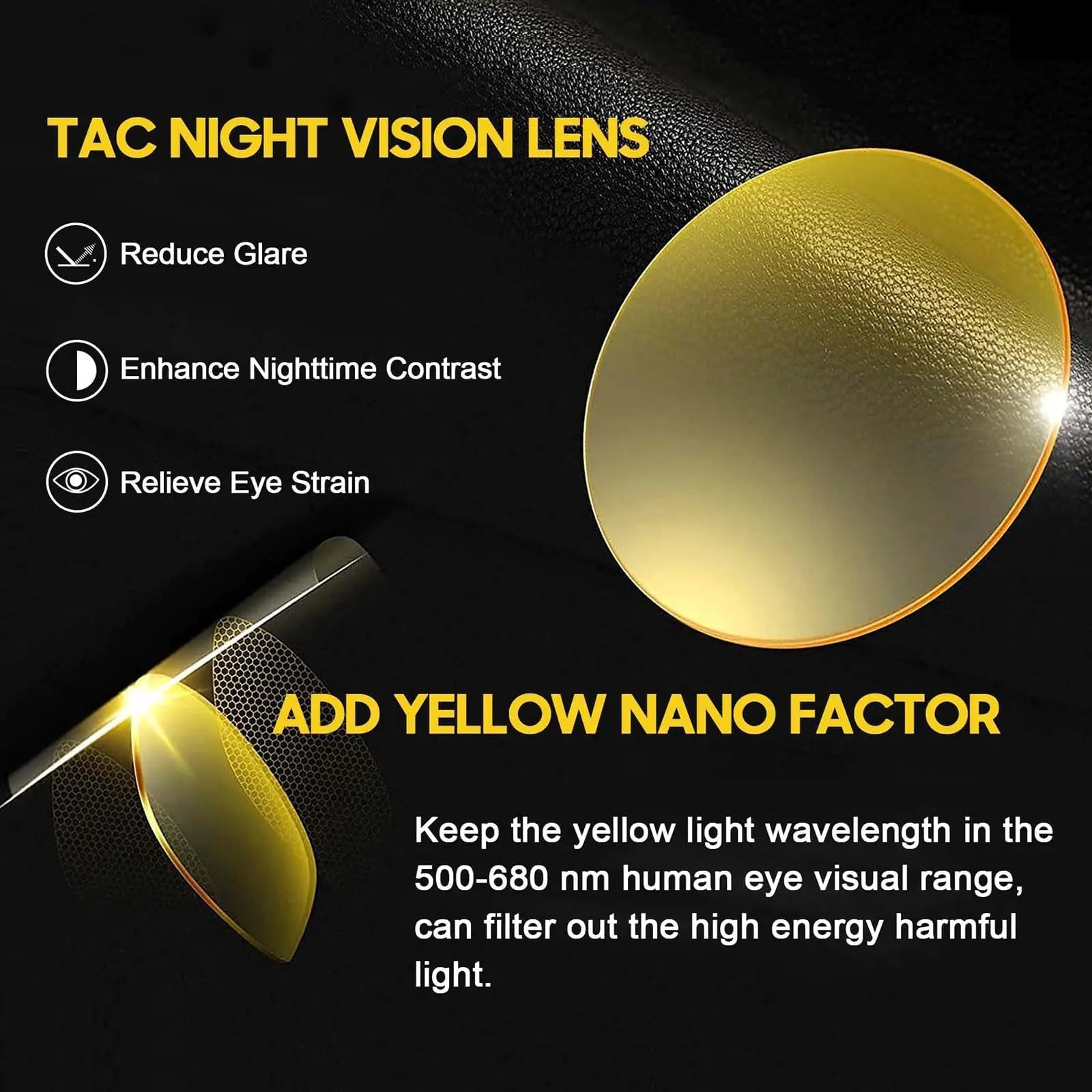 Night Driving Glasses for Men Women,Anti Glare Night Driving Glasses,Wrap-Around,Glare Guard Fit Over Glasses mbzr