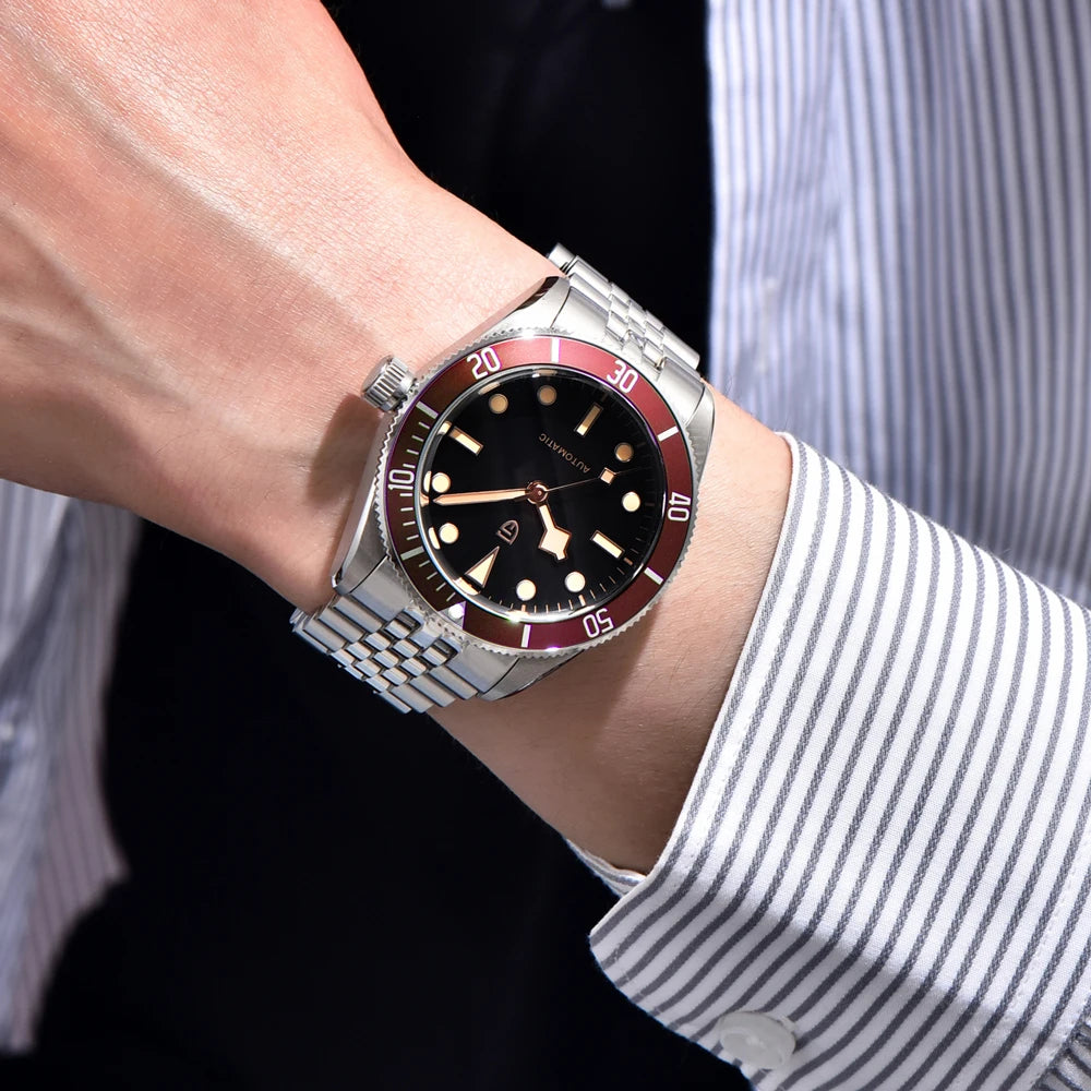 2026 New Men's Watches PAGANI DESIGN Top Luxury NH35 Mechanical Automatic Watch For Men AR Sapphire Mirror Luminous Men Gift local shipping