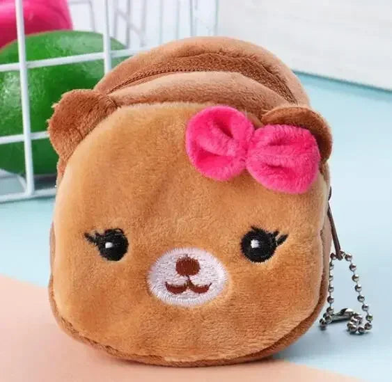 1PC Cute Coin Purse Zipper Change Purse with Keychain Small Headphone Lipstick Bag Mini Wallet Money Bag