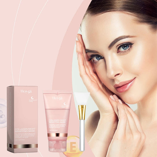 Collagen Overnight Wrapping Peel Off Facial Mask Cream Deeply Hydrates Night Care mbzr