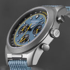 CADISEN Titanium TI-7 MULTISYNC New Moon Mens Watches Canvas Chronograph VK63 Men Gift AR Sapphire Luxury Quartz Watch For Man