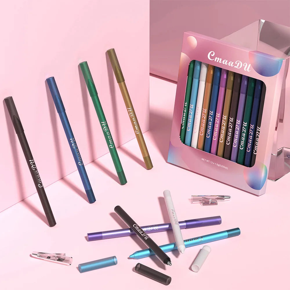 Waterproof Eyeliner Pencil Set A Combination of Multiple Colors Creates The Perfect eye Makeup Shimmering Multi-Color Eyeshadow