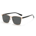 Polarized Sun Glasses Trendy Square Polarized Sunglasses Stainless Steel Sun Glasses Impact-Resistant Metal Frame Sunglasses