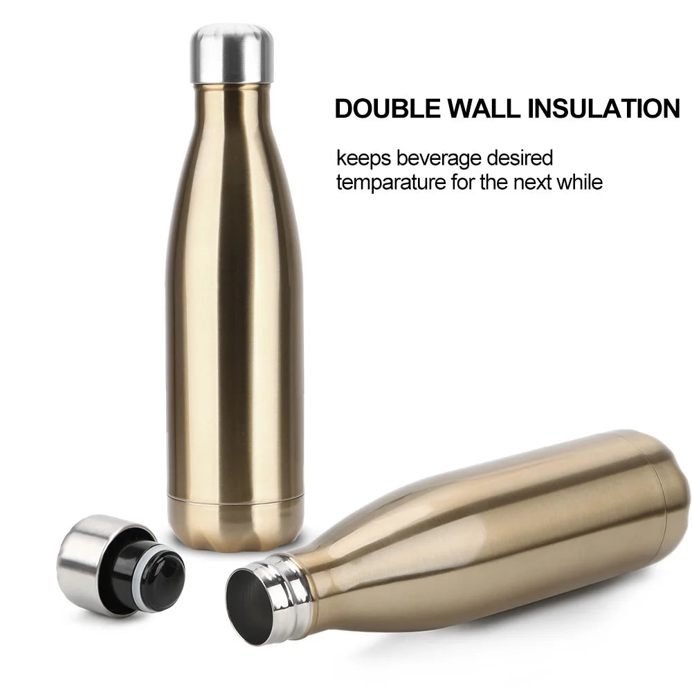 500ml Thermos For Sport Bottles Double-Wall Insulated Vacuum Flask BPA Free Thermos Stainless Steel Water Bottle Cola Water Beer mbzr
