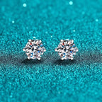 0.3-2CT Moissanite Earrings 925 Sterling Silver Round Cut Stud Earrings Piercing Earrings for Men and Women Fine Jewelry mbzr