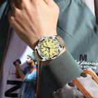 POEDAGAR Original Business Man Wristwatch Waterproof Luminous Date Week Casual Watch For Men Quartz Leather Luxury Fashion Men's Watches Reloj mbzr