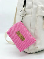 Fashion Mini Corduroy Coin Purses with Keychain - Casual Stylish Storage Pouch mbzr