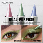 3pcs/Set Glitter Eye Shadow+Mascara +Eyeliner Sharp Headed Shimmer Eyeshadow WaterproofEyelashes Black Liquid Eyeliner mbzr