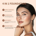 2pcs Waterproof Color Changing Foundation 4 in 1 SPF 30 Hydrating Long Lasting Brightening Concealer Coverage Makeup mbzr