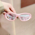 1pc Women's Pink Y2K Style Sports Fashion Glasses, Suitable For Beach, Music Festival, Pink Glasses For Summer Beach Vacation,Outdoor,Travel mbzr