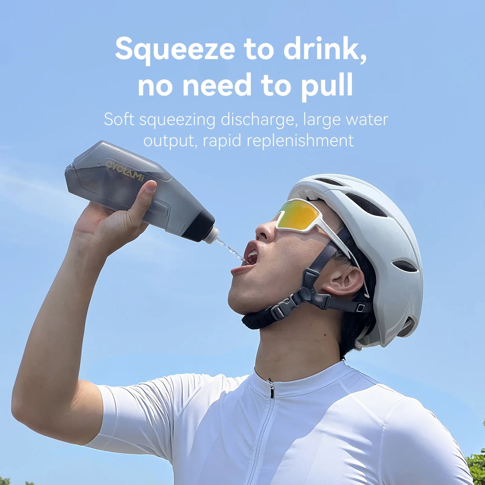 650ml Pneumatic Cycling Water Bottle Squeeze To Drink Design Drinking Bottle Bike Frame for Sports Outdoor MTB Road Cycling mbzr