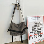 Canvas Crossbody Bags for Men Large Capacity Simple Messenger Bag Casual Ins Students School Bags Men's Shoulder Bag Satchel