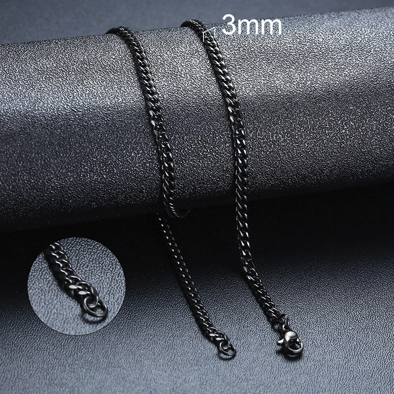 Vnox Cuban Chain Necklace Basic Stainless Steel Curb Link Chain Chokers,Vintage Gold Color Solid Metal Collar