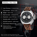 PAGANI DESIGN 2026 Retro Luxury Men's Quartz Watches Sports Chronograph VK63 Watch For Men AR Sapphire Waterproof Leather Clock