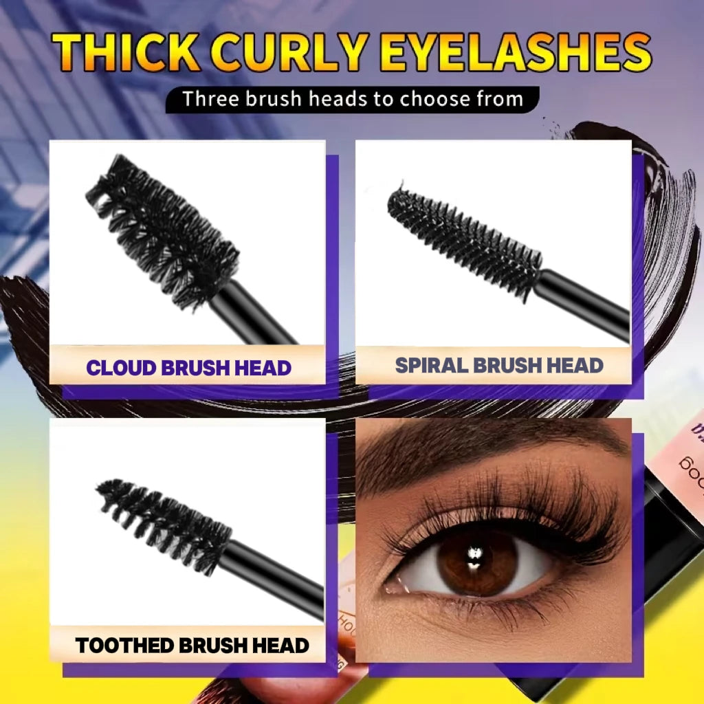 3-Pack Volumizing Mascara Set Includes three different brush heads, waterproof, long-lasting, creates thicker lashes. mbzr
