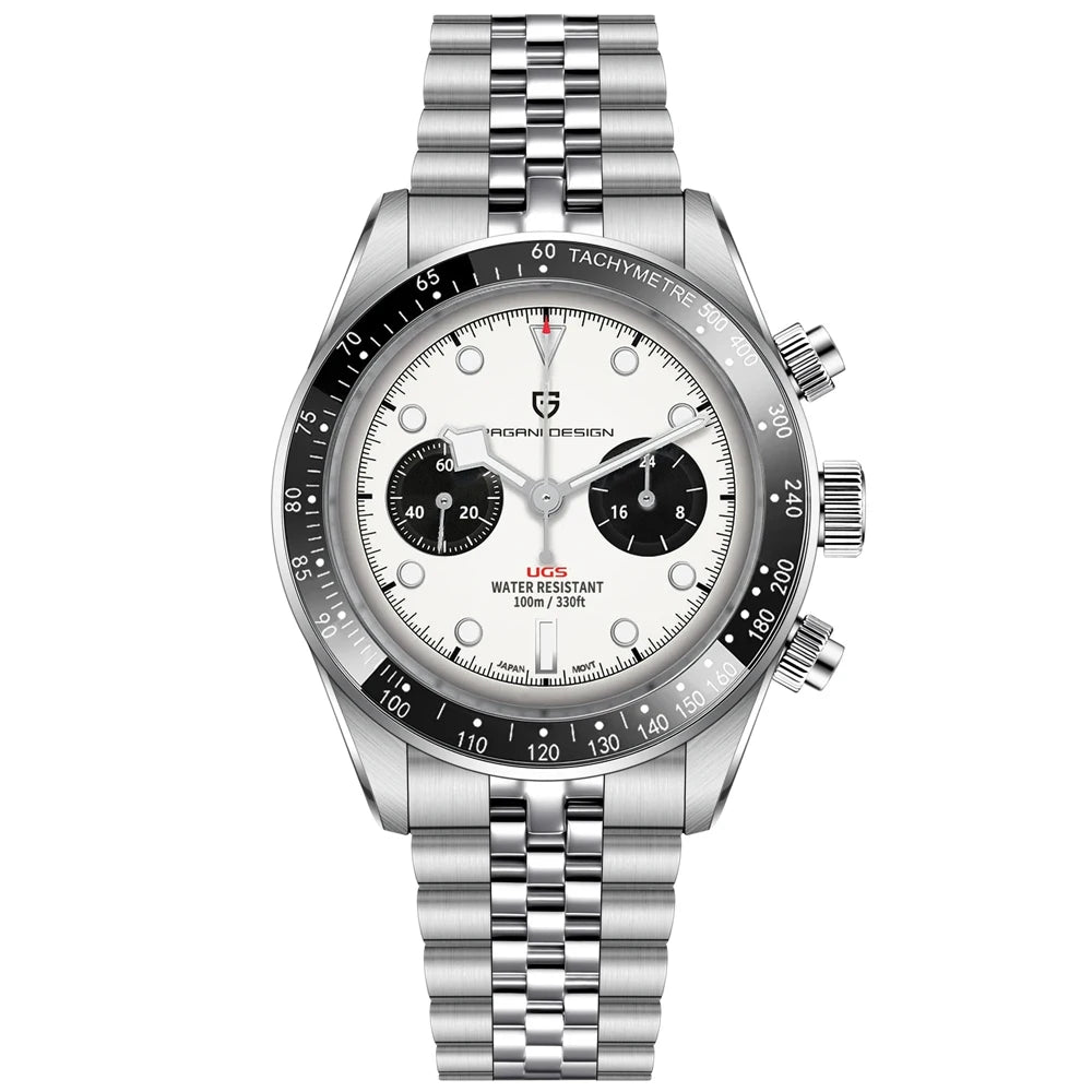 PAGANI DESIGN Men Watches New Pink BB Panda Dial Chronograph Fashion Luxury Quartz Watch For Men VK64 Movt Waterproof Watch 2026