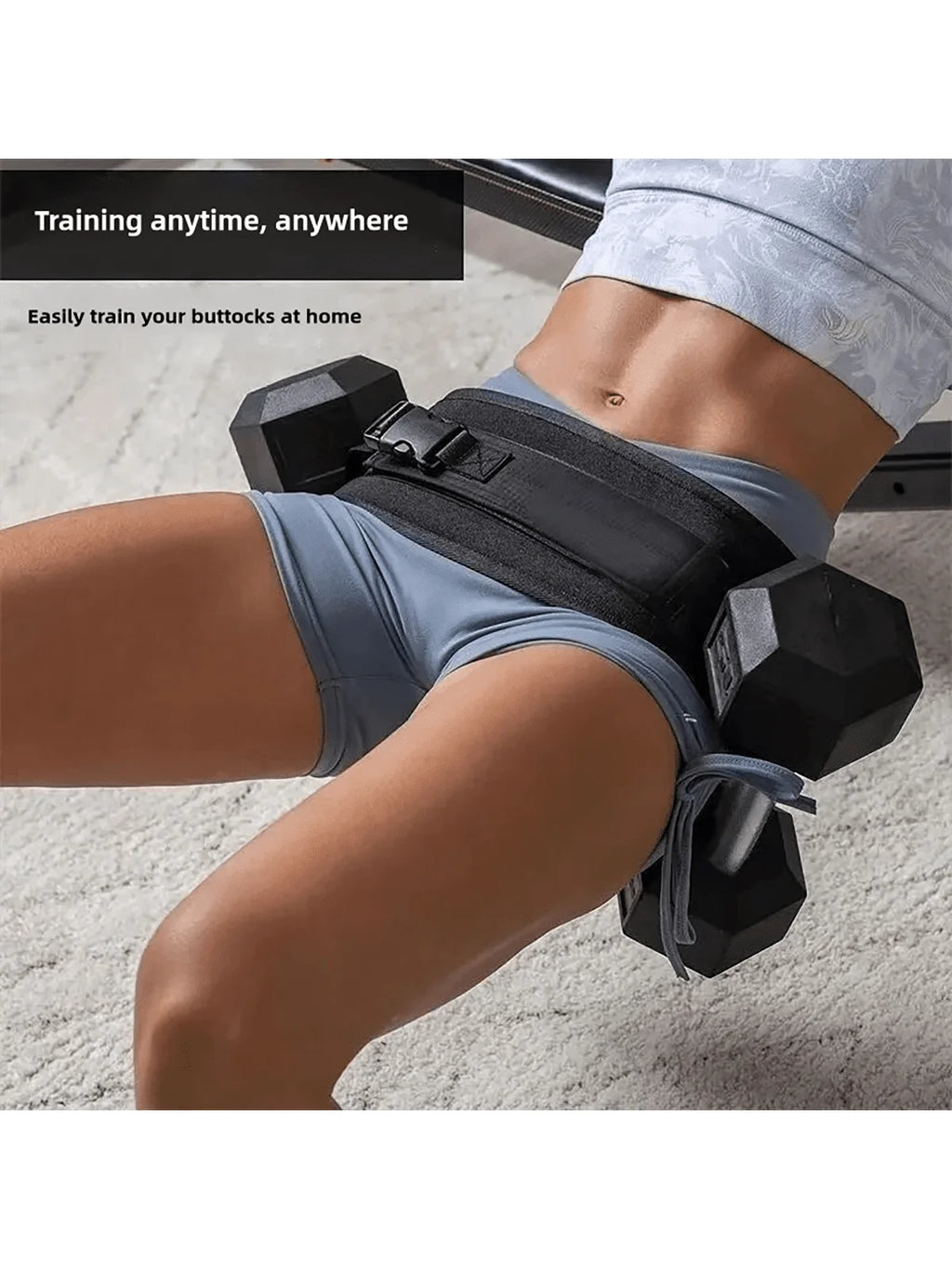Glute Bridge Resistance Band, Dumbbell Glute Kickback Resistance Band, Portable Weighted Training Band, Unisex Booty Fitness Band, Dynamic Assistance Band, Fitness Accessories, Sports, Gym, Home Workout, Fitness Equipment, Ho mbzr
