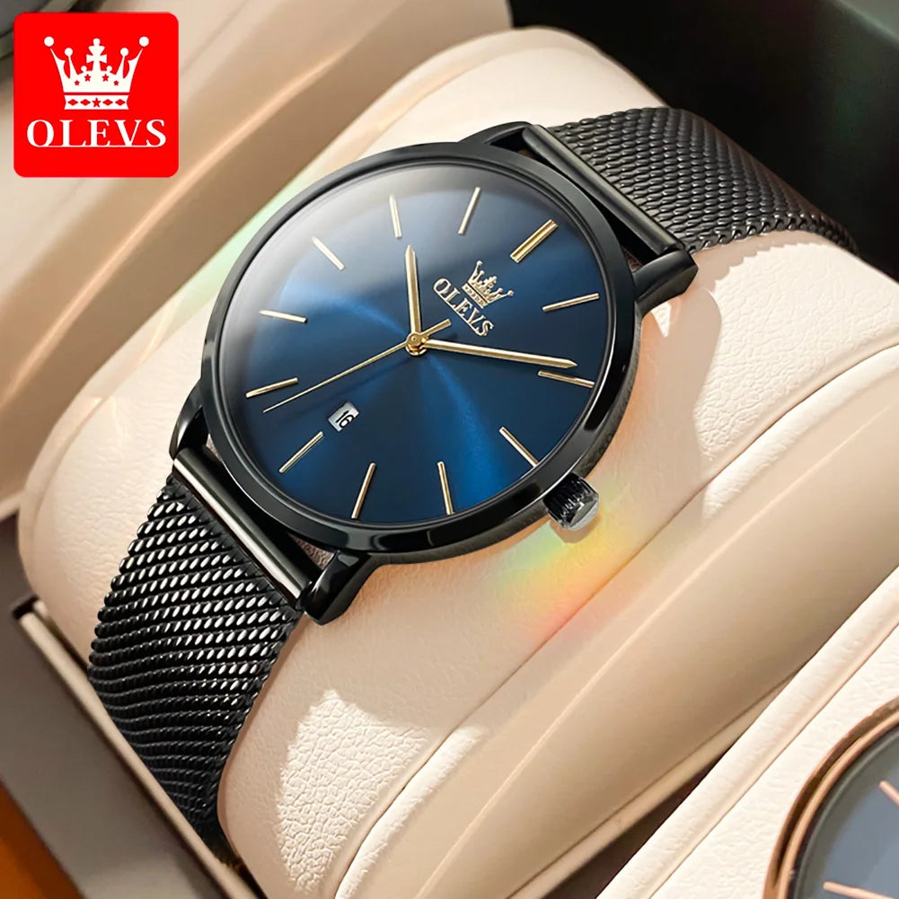 OLEVS 5869 Women Watch Fashion Simple Ultra Thin 6.5mm Quartz Women's Watch Top Brand Calendar Waterproof Women Luxury Watch mbzr