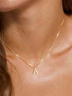 1pc Stainless Steel Simple Fashionable Alphabet Necklace, Suitable For Couples & Best Friends As Festival Gifts
