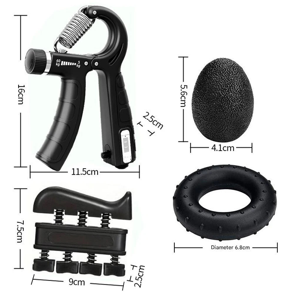 Adjustable Hand Gripper 5Pcs Grip Trainer Kit Finger/Hand Strength Muscle Build Fitness mbzr