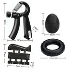 Adjustable Hand Gripper 5Pcs Grip Trainer Kit Finger/Hand Strength Muscle Build Fitness mbzr