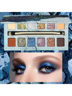 12-color eyeshadow palette, mirror packaging, pearlescent shimmer, stage makeup effect, long-lasting, easy to apply, waterproof mbzr